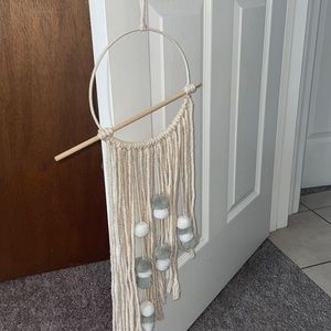 woven dream-catcher-like decoration